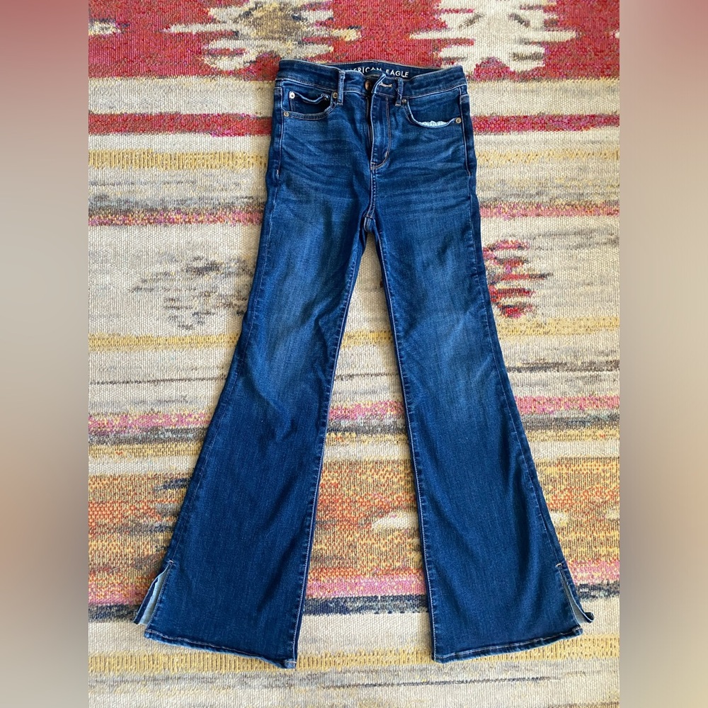 American Eagle super hi-rise flare jean